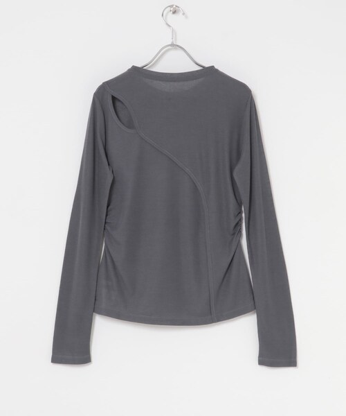 KBF（ケイビーエフ）の「シアーリブデザインカットソー（Tシャツ/カットソー・レディース・L.BEIGE/PINK/CHARCOAL・one）」の13枚目の写真