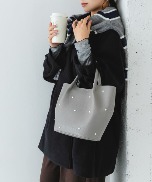 RODE SKO（ロデスコ）の「インバッグ付パールバッグ（ハンドバッグ・レディース・BLACK/GRAY・one）」の21枚目の写真