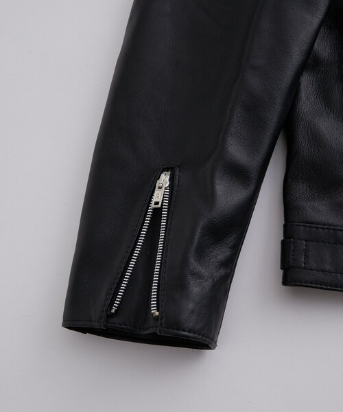 ADAM ET ROPE'（アダムエロペ）の「【James Grose 別注】MANILA JK SHEEP BLACK（ライダースジャケット・メンズ・ブラック・L/M/XL）」の20枚目の写真