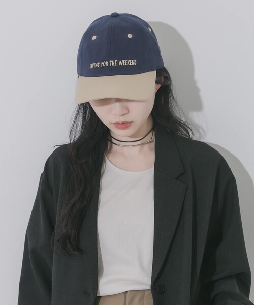 SMELLY（スメリー）の「weekendバイカラーキャップ（キャップ・レディース・IVO/BLU/BRN/CGY/NVY/BEG・-）」の20枚目の写真