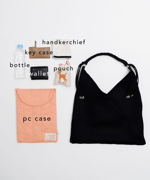 URBAN RESEARCH Sonny Label（アーバンリサーチサニーレーベル）の「LE VERNIS　パラコードハンドルメッシュバッグ（ハンドバッグ・レディース・ブラック/ベージュ・one）」の5枚目の写真