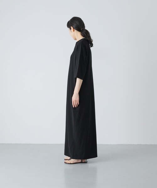 かぐれ（カグレ）の「『2サイズ展開』ヘンリーカットワンピース（ワンピース・レディース・BLACK/CHARCOAL・1/0）」の21枚目の写真