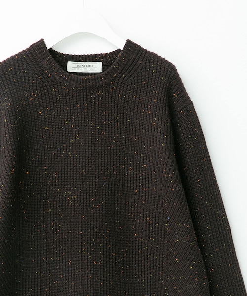 URBAN RESEARCH Sonny Label（アーバンリサーチサニーレーベル）の「ウォッシャブルウール混クルーネックニット（ニット/セーター・メンズ・アイボリー/グリーン/ダークブラウン/グレー/ブラック・M/L/XL）」の4枚目の写真
