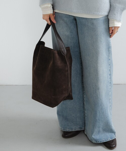 URBAN RESEARCH（アーバンリサーチ）の「ワンハンドルスウェードトートバッグ（トートバッグ・レディース・GREGE/D.BROWN・-0）」の5枚目の写真