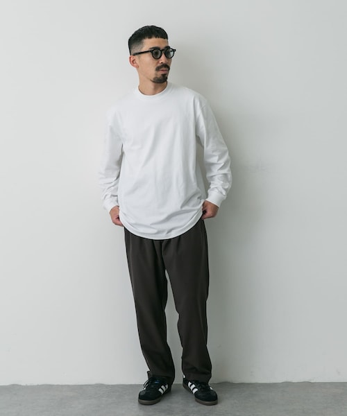 URBAN RESEARCH DOORS（アーバンリサーチドアーズ）の「『別注』HANES×DOORS　BEEFY-T DOORS FIT LONG-SLEEVE（Tシャツ/カットソー・メンズ・ホワイト/グレー/ダークグレー/ブラック/ネイビー・M/L/XL/XXL）」の13枚目の写真