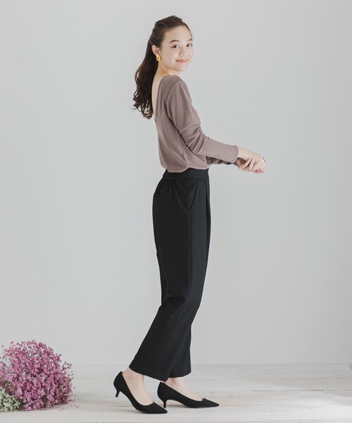 SENSE OF PLACE by URBAN RESEARCH(センスオブプレイスバイアーバンリサーチ)の「CARREMANテーパードパンツ(その他パンツ・レディース・BEIGE/BLACK/L.GRAY/BEG×BRN・XS/S/M/L)」の9枚目の写真
