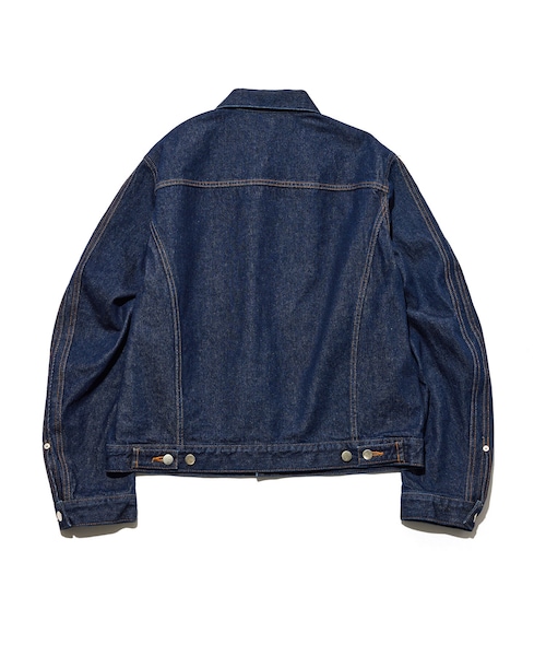 ADAM ET ROPE'(アダムエロペ)の「【NVRFRGT/ネヴァーフォーゲット】DENIM 3D TRUCKER JACKET(デニムジャケット・メンズ・ブラック/ネイビー・1/2)」の12枚目の写真