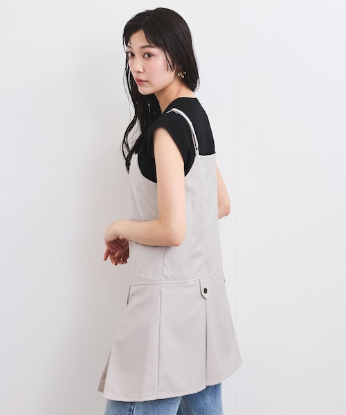 VIS（ビス）の「キャミソールミニワンピース（ワンピース・レディース・ライトグレー/カーキ・M/S）」の14枚目の写真