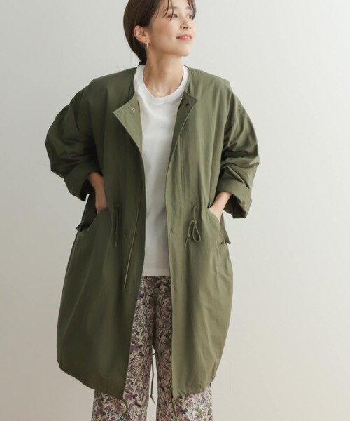 URBAN RESEARCH DOORS（アーバンリサーチドアーズ）の「3WAYノーカラーモッズコート（モッズコート・レディース・KHK×BEG/NAVY×NAVY・M）」の5枚目の写真