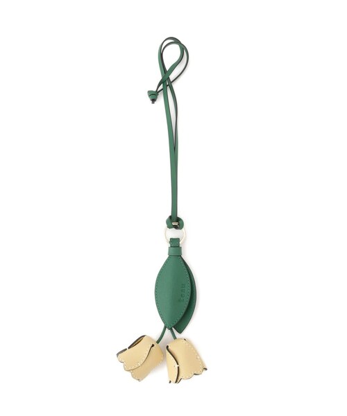 ROPE'（ロペ）の「【teau・牛革】panier tulip ring charm（キー/バッグチャーム・ネックレス）（チャーム・レディース・ブラック/グレー/キャメル/ピンク/イエロー・F）」の7枚目の写真
