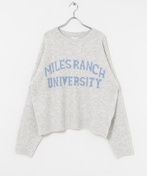 ITEMS URBANRESEARCH（アイテムズ アーバンリサーチ）の「ブークレビッグロゴニット（ニット/セーター・レディース・BRN/L.GRAY/MNT・FREE）」の11枚目の写真