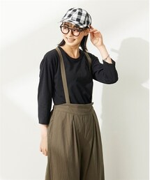 nissen | 大きいサイズ綿100％汗染みしにくいクルーネック７分袖Ｔシャツ(Tシャツ/カットソー)