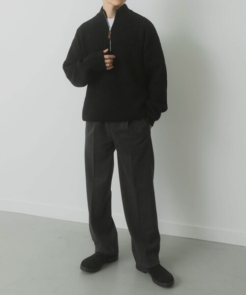 ITEMS URBANRESEARCH(アイテムズ アーバンリサーチ)の「ウール混 ハーフジップ モックネックニット(ニット/セーター・メンズ・WHT/NVY/BLK・M/L)」の20枚目の写真