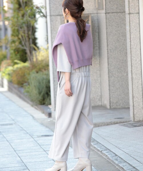 ITEMS URBANRESEARCH（アイテムズ アーバンリサーチ）の「フロントZIPワンマイルオールインワン（サロペット/オーバーオール・レディース・LIGHT GRAY/CHARCOAL/BEIGE・one）」の7枚目の写真