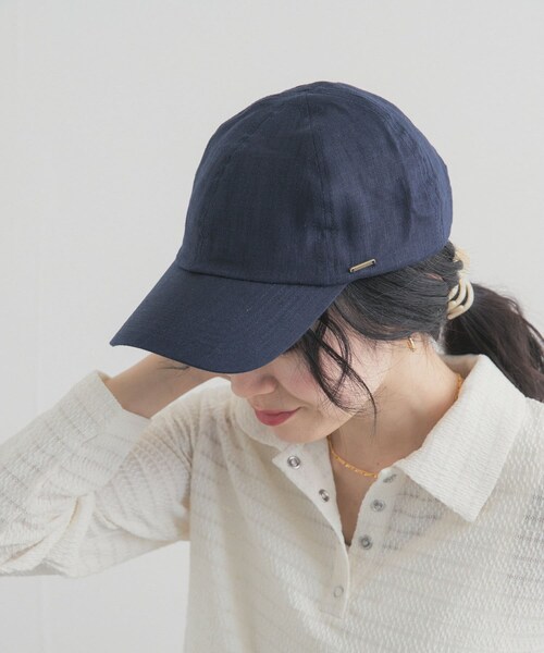 URBAN RESEARCH DOORS（アーバンリサーチドアーズ）の「リネンキャップ（キャップ・レディース・NATURAL/BROWN/NAVY・One）」の3枚目の写真