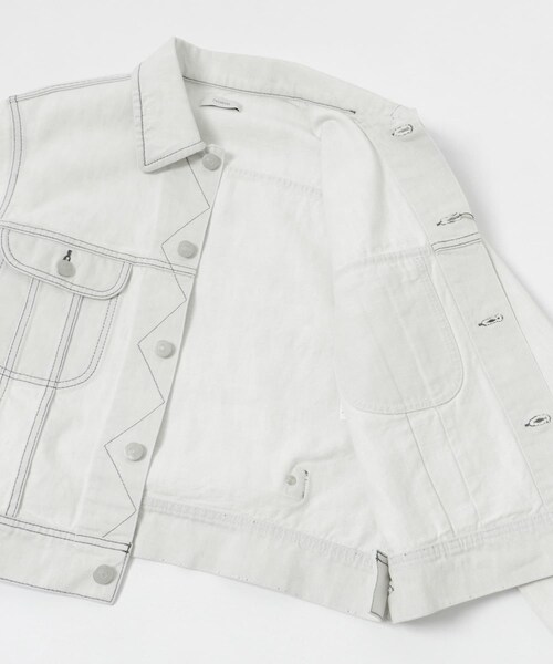 URBAN RESEARCH(アーバンリサーチ)の「Nomat Mini Trucker Jacket(デニムジャケット・レディース・IvoryWhite・1)」の5枚目の写真