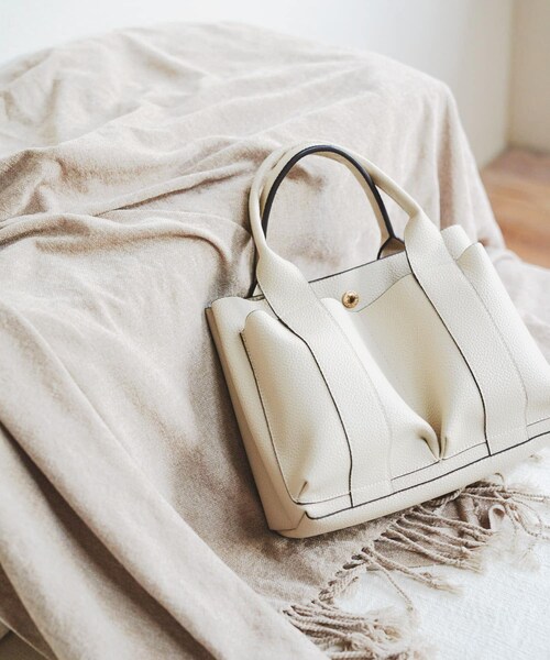 RODE SKO（ロデスコ）の「プチダブルポケットトートバッグ（トートバッグ・レディース・BEIGE/BLACK/MILK/GRAY/MINT/APRICOT/DARK BROWN・one）」の17枚目の写真