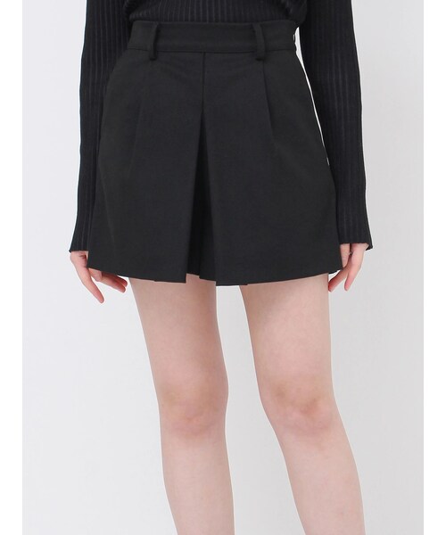 MURUA（ムルーア）の「ボックスタックショートパンツ（その他パンツ・レディース・ブラック/ミックス・1/2）」の2枚目の写真