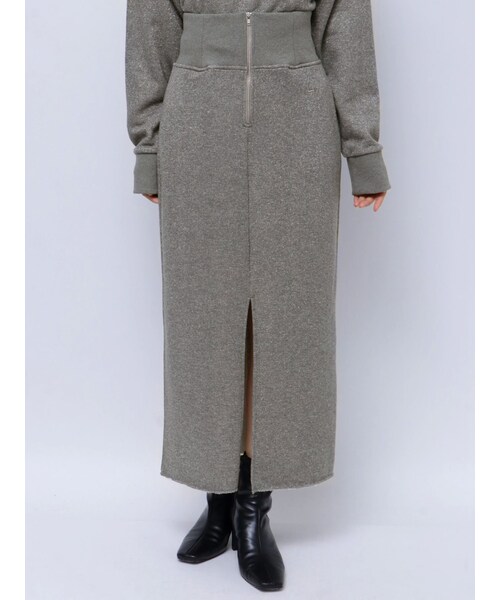 LAGUNAMOON（ラグナムーン）の「【WEB限定】ラメスウェットスカート（スカート・レディース・グレー/ベージュ・S/M/F）」の8枚目の写真