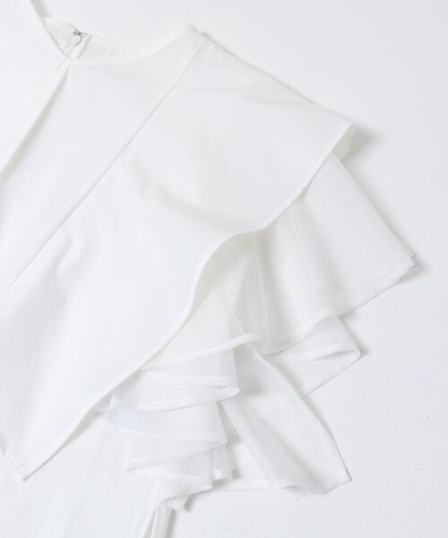 URBAN RESEARCH ROSSO（アーバンリサーチロッソ）の「ELENDEEK　MESH LAYERED SLEEVE BLOUSE（シャツ/ブラウス・レディース・O.WHT/BLK・Free）」の11枚目の写真
