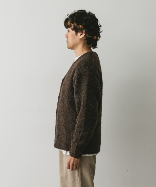 URBAN RESEARCH DOORS（アーバンリサーチドアーズ）の「MIXカラー ヘアリーニットカーディガン（カーディガン/ボレロ・メンズ・BLUE/BROWN/CHARCOAL・M/L）」の18枚目の写真