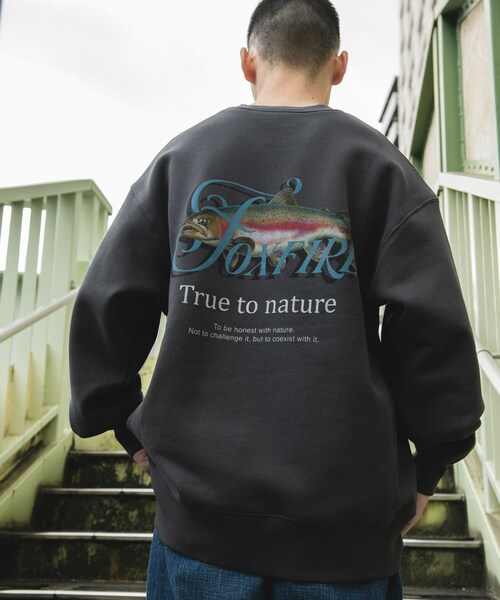 URBAN RESEARCH DOORS（アーバンリサーチドアーズ）の「FOXFIRE プリントスウェット（スウェット・メンズ・杢GRAY①/杢GRAY②/CHARCOAL①/CHARCOAL②・M/L）」の6枚目の写真