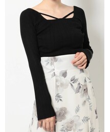 MERCURYDUO | ナローテープランダムリブニット(ニット/セーター)