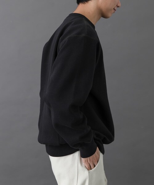 URBAN RESEARCH DOORS（アーバンリサーチドアーズ）の「FORK&SPOON　リサイクルコットン裏毛クルーネックスウェット（スウェット・メンズ・DARKPURPLE/BLACK/OATMEAL・4/5）」の6枚目の写真