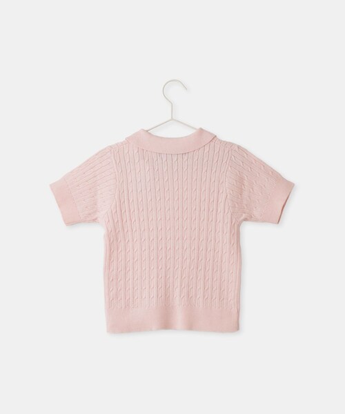 ROPE' PICNIC(ロペピクニック)の「【KIDS】【BEVERLY HILLS POLO CLUB】ポロカラーケーブルニット/リンクコーデ(ニット/セーター・キッズ・キナリ/ネイビー/ローズピンク・L/M/S)」の11枚目の写真