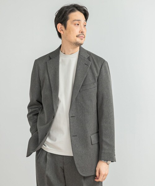 URBAN RESEARCH DOORS（アーバンリサーチドアーズ）の「LIFE STYLE TAILOR　レトロヘリンボンストレッチジャケット（テーラードジャケット・メンズ・BLACK/GRAY・S/M/L/XL）」の22枚目の写真