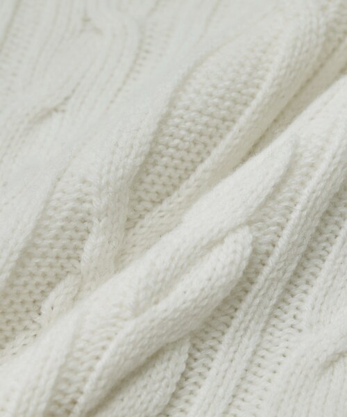 ROPE'(ロペ)の「【一部店舗限定】カシミヤブレンド ケーブルビルドネックニットプルオーバー(ニット/セーター・レディース・オフホワイト/ネイビー系・F)」の16枚目の写真