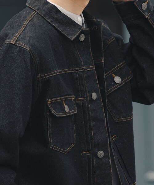 ITEMS URBANRESEARCH（アイテムズ アーバンリサーチ）の「『セットアップ対応』SOFT FEEL DENIM 2NDジャケット（デニムジャケット・メンズ・BLACK/GRAY/INDIGO BLU・M/L）」の5枚目の写真