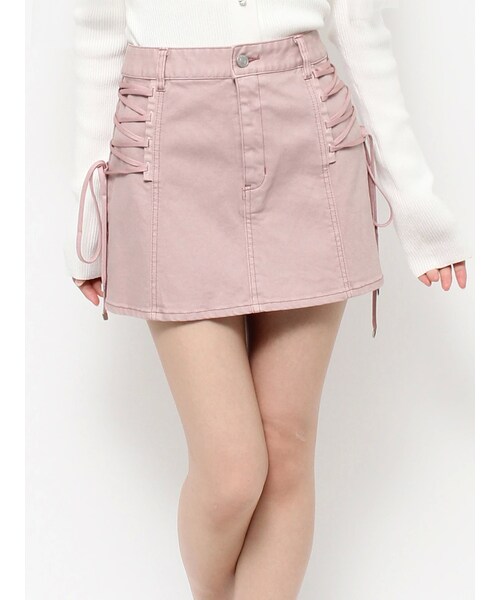 EATME（イートミー）の「サイドレースアップデニムスカート（デニムスカート・レディース・ブラック/ピンク/ブルー・S/M）」の13枚目の写真