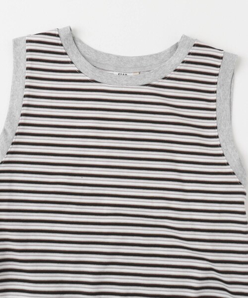 URBAN RESEARCH DOORS（アーバンリサーチドアーズ）の「BORDER BUSTIER（タンクトップ・レディース・GREY MULTI/BROWNMULTI/別注RED・M）」の14枚目の写真
