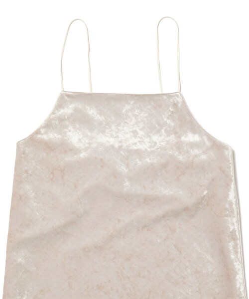 ROPE'（ロペ）の「クラッシュベロアキャミワンピース（ワンピース・レディース・ブラック/オフホワイト・F）」の6枚目の写真