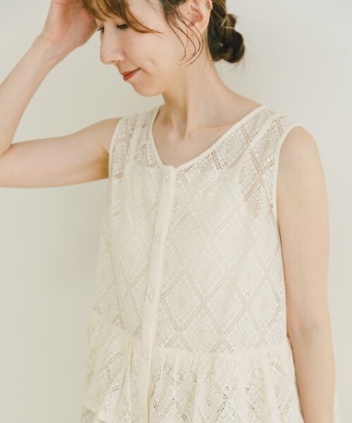 ITEMS URBANRESEARCH(アイテムズ アーバンリサーチ)の「シアースパンコールペプラムトップス(その他トップス・レディース・L.BEG/BLK・FREE)」の15枚目の写真