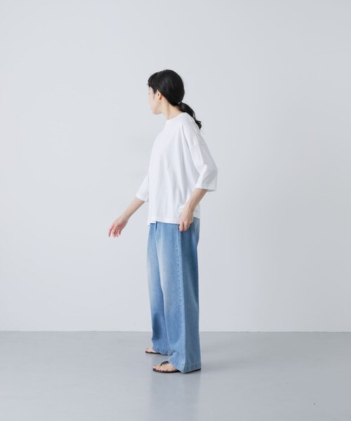 かぐれ（カグレ）の「ワイド6分袖プルオーバー（Tシャツ/カットソー・レディース・OFF/BROWN/BLACK・FREE）」の9枚目の写真