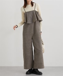 nissen | ツイードフリルオールインワン(つなぎ/オールインワン)