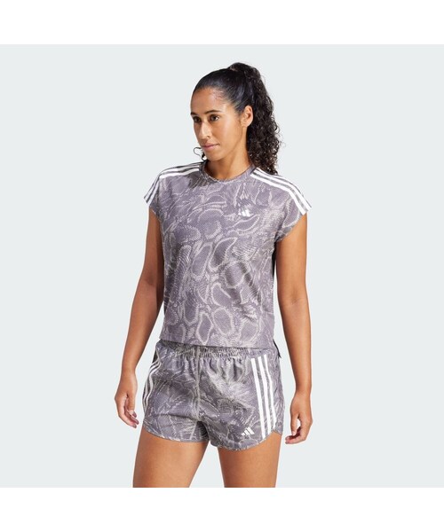 adidas(アディダス)の「AEROREADY 半袖Tシャツ(トップス・レディース・ベージュ/ブルー・J/S/J/M/J/L/J/XL/J/2XL/XS/M/L/3XL/5XL/J/XS/J/3XL)」の1枚目の写真