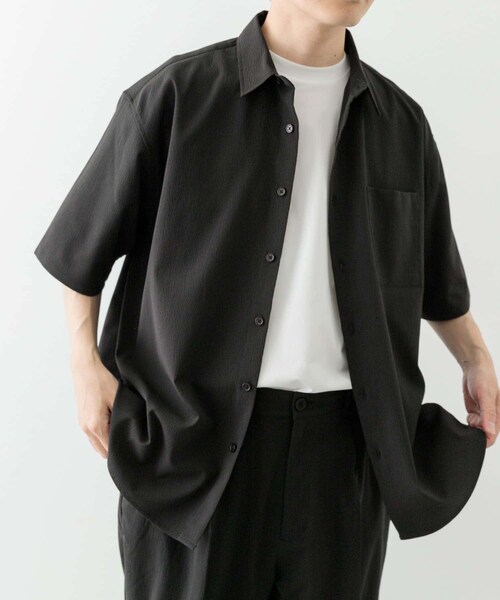 ITEMS URBANRESEARCH(アイテムズ アーバンリサーチ)の「ヨウリュウレギュラーカラー半袖シャツ(シャツ/ブラウス・メンズ・NVY/BRN/BLK・M/L)」の14枚目の写真
