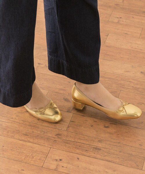 URBAN RESEARCH Sonny Label（アーバンリサーチサニーレーベル）の「メタリックヒールバレエシューズ（バレエシューズ・レディース・ブラック/ゴールド/シルバー・36/37/38）」の21枚目の写真