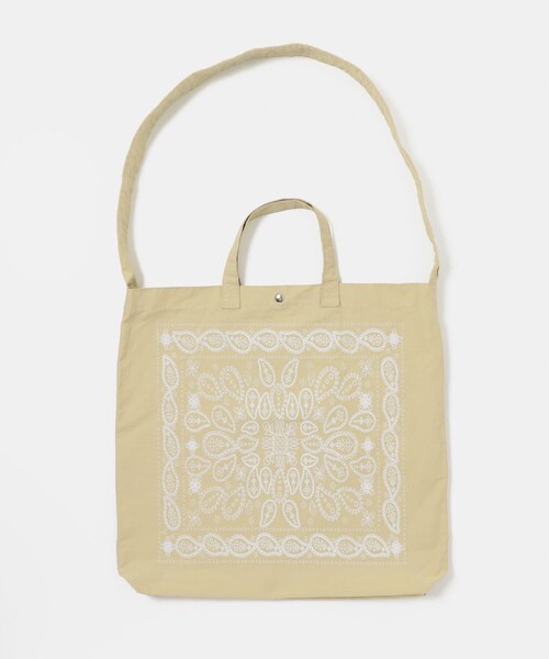 RODE SKO（ロデスコ）の「リップストップダブルショルダー柄トート（トートバッグ・メンズ・BEIGE・one）」の7枚目の写真