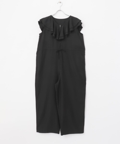 SENSE OF PLACE by URBAN RESEARCH（センスオブプレイスバイアーバンリサーチ）の「フリルオールインワン（サロペット/オーバーオール・レディース・Y.BEG/NAVY/BLACK・S/M）」の9枚目の写真