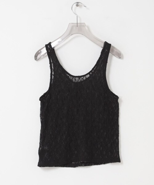 URBAN RESEARCH（アーバンリサーチ）の「ストレッチレース2WAYタンクトップ（タンクトップ・レディース・OFF WHITE/BLACK・Free）」の9枚目の写真
