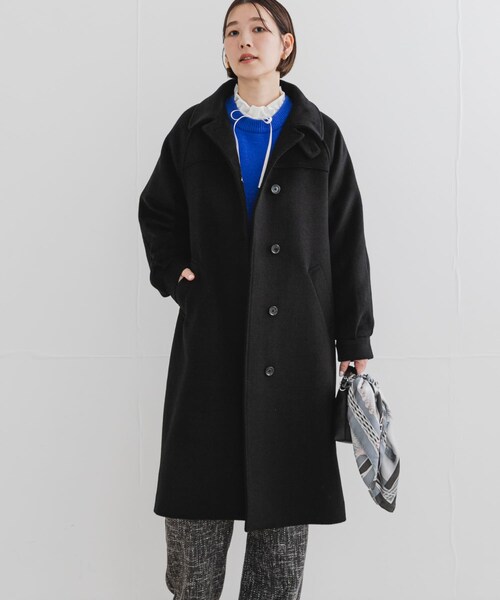 URBAN RESEARCH ROSSO（アーバンリサーチロッソ）の「F by ROSSO　『UR TECH』ビーバーステンカラーロングコート（ステンカラーコート・レディース・BROWN/BLACK・Free）」の10枚目の写真