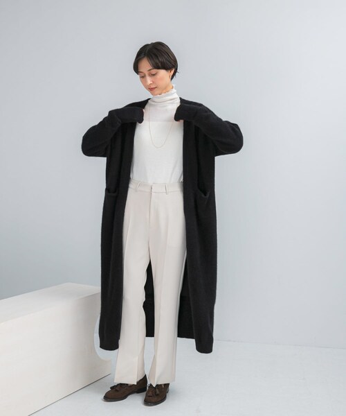 URBAN RESEARCH ROSSO（アーバンリサーチロッソ）の「ファーニットロングガウン（カーディガン/ボレロ・レディース・IVORY/BEIGE/BLACK・Free）」の14枚目の写真