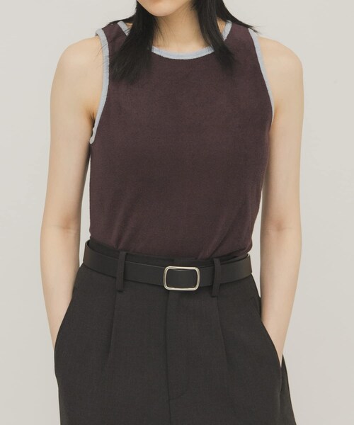 KBF（ケイビーエフ）の「バイカラーパイルタンク（タンクトップ・レディース・BEIGE/BROWN/CHARCOAL・One）」の17枚目の写真