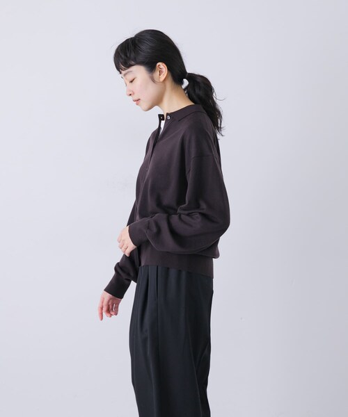 かぐれ（カグレ）の「ウールポロニットカーディガン（カーディガン/ボレロ・レディース・RED/BROWN/BLACK・Free）」の17枚目の写真