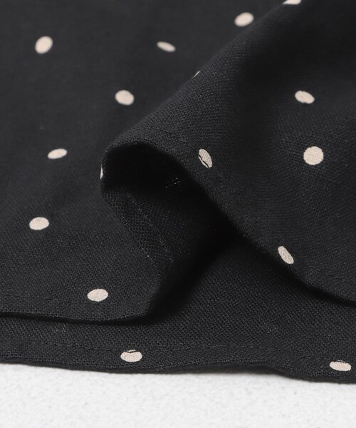 URBAN RESEARCH DOORS(アーバンリサーチドアーズ)の「『親子リンク』リネンリヨセルドットワンピース(KIDS)(ワンピース・キッズ・BLACK/NATURAL・105(100-110)/120(115-125)/135(130-140))」の15枚目の写真