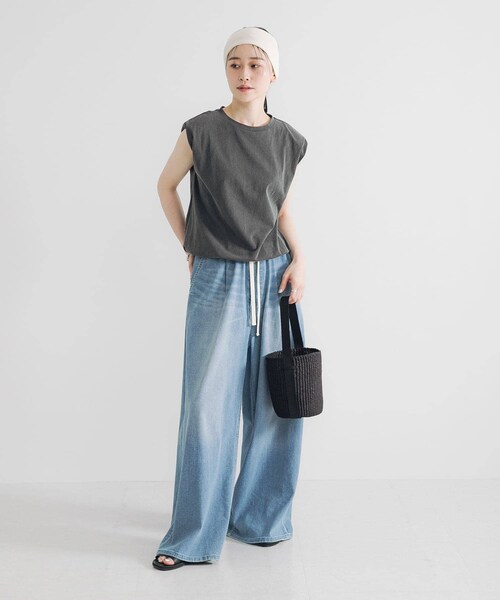 URBAN RESEARCH（アーバンリサーチ）の「decor『デコール』　Wide Hairband（ヘアバンド・レディース・CHARCOAL/BLACK/BROWN/OFF/BURGUNDY/SAX・-）」の13枚目の写真